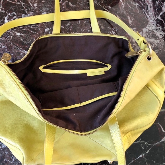 POUR LA VICTOIRE Brice Large Lemon Satchel Bag - Picture 7 of 8